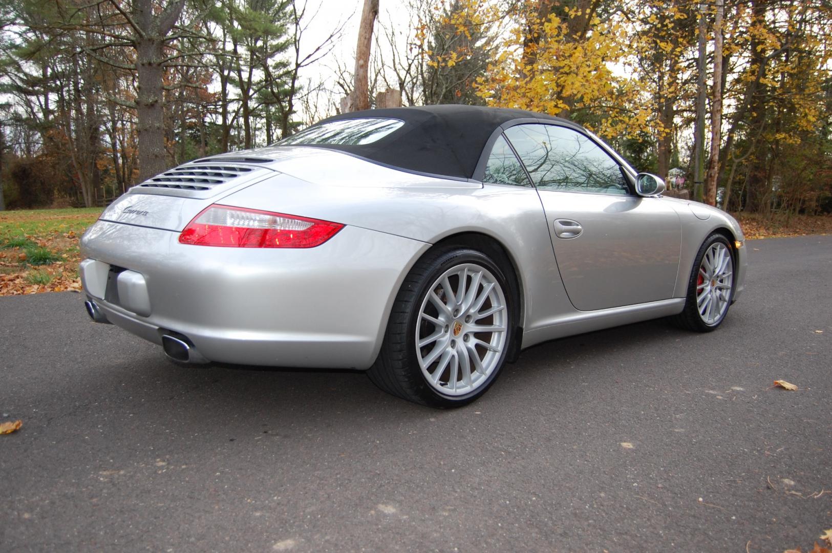 2006 Silver /Black Leather Porsche 911 (WP0CA29946S) with an 3.6L engine, 6 Speed Manual transmission, located at 6528 Lower York Road, New Hope, PA, 18938, (215) 862-9555, 40.358707, -74.977882 - Here we have a beautiful 911 convertible with a 3.6L 6 cylinder engine putting power to the rear wheels via a 6 speed manual transmission. The interior offers black leather, keyless entry, 2 master keys, cruise control, tilt steering wheel, power windows/locks/mirrors, power convertible top, power s - Photo#6